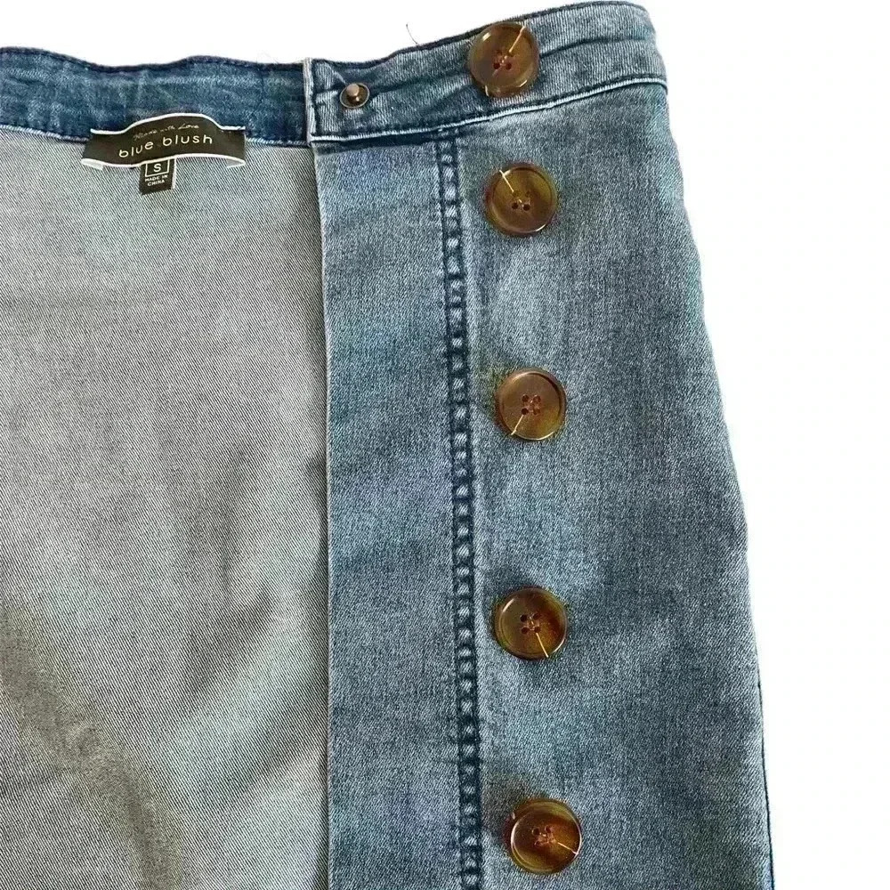 Blue Blush Mini Jean skirt - Picture 6 of 10